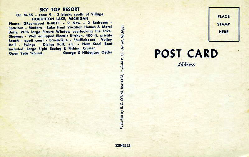 Sky Top Resort (Mazurs Skytop Resort) - Vintage Postcard